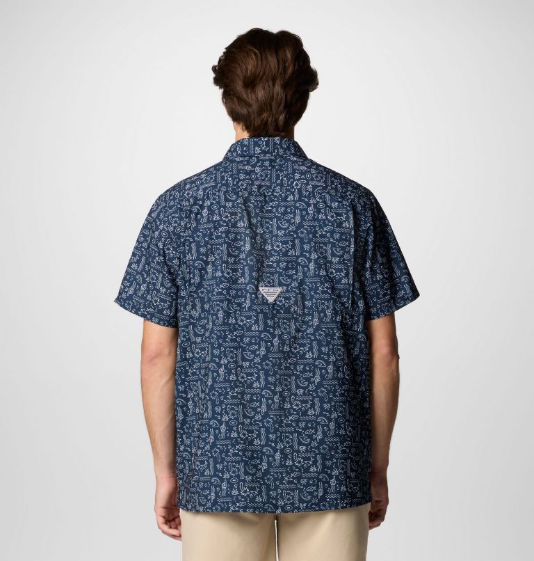 Men's PFG Super Slack Tide Short Sleeve Shirt - Houston Texans, Color: FHT - Collegiate Navy, image 3