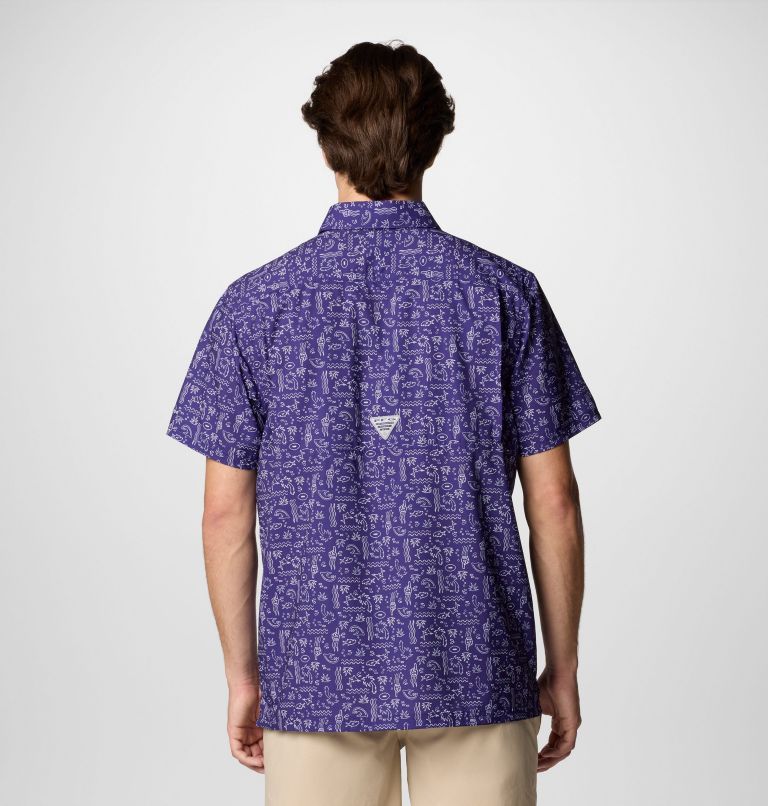 Men's PFG Super Slack Tide Short Sleeve Shirt - Baltimore Ravens, Color: FBR - UW Purple, image 3