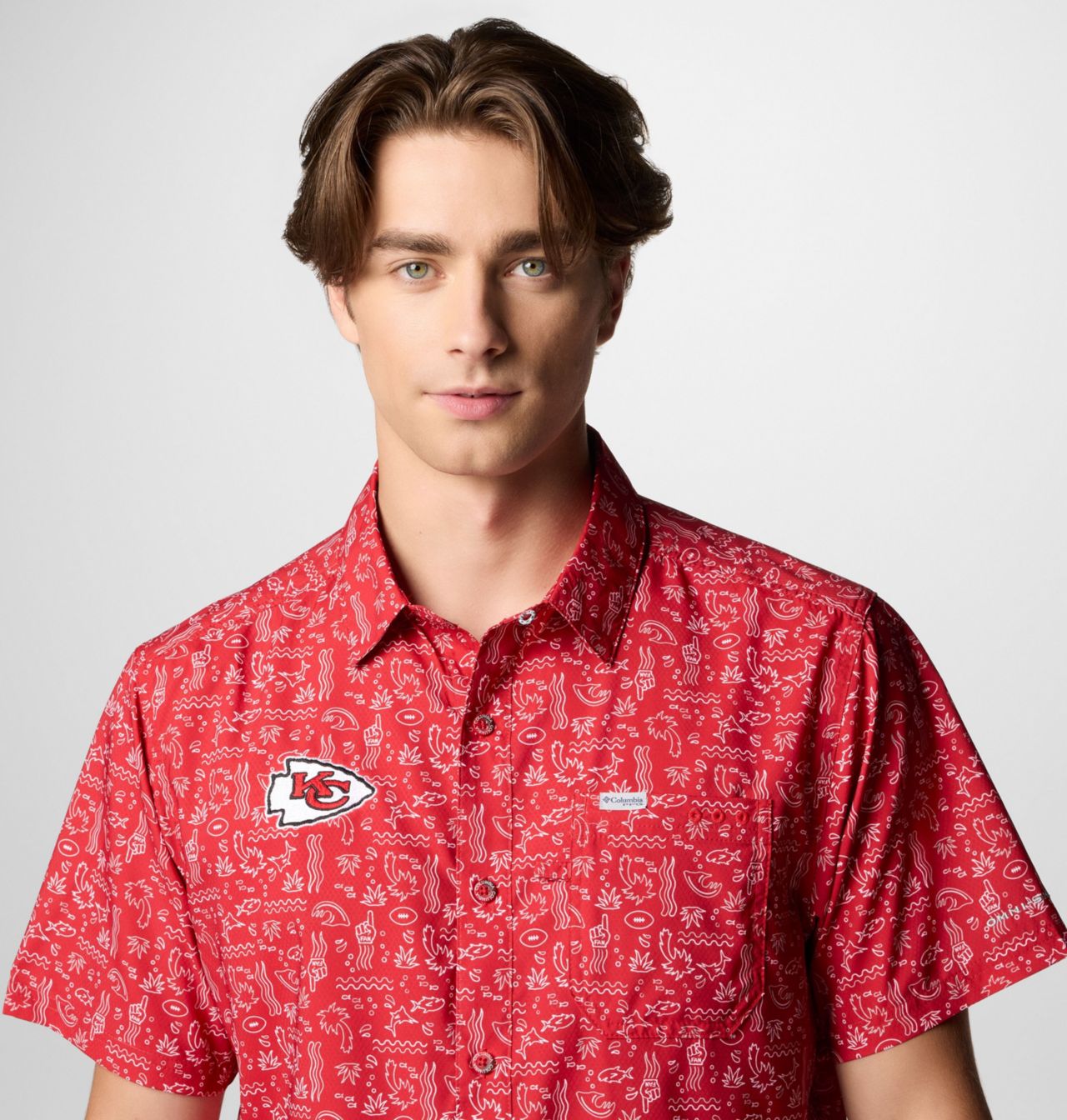 Men's PFG Super Slack Tide™ Short Sleeve Shirt - Kansas City Chiefs 5