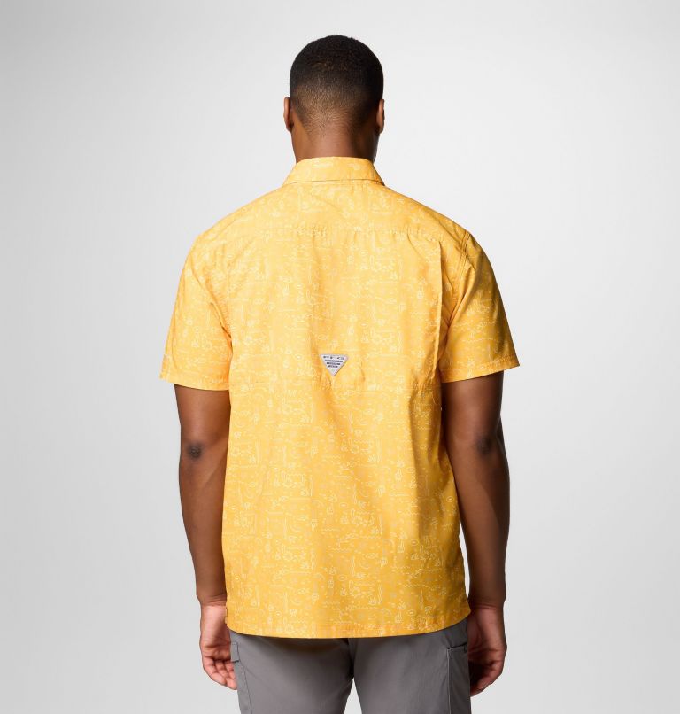 Men's PFG Super Slack Tide Short Sleeve Shirt - Washington Commanders, Color: FWC - Stinger, image 3