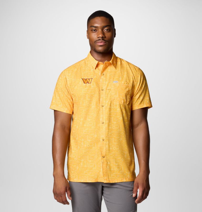 Men's PFG Super Slack Tide Short Sleeve Shirt - Washington Commanders, Color: FWC - Stinger, image 1