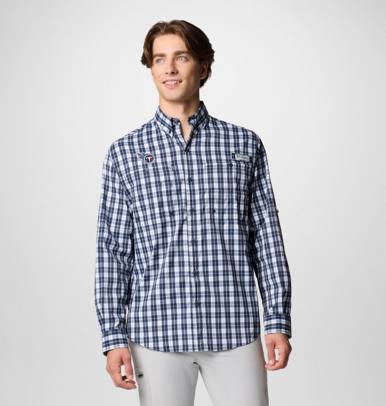 Men's PFG Super Tamiami™ Long Sleeve Shirt - Tennessee Titans 1