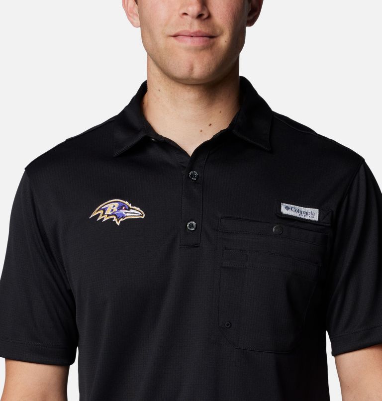Men's PFG Flycaster Pocket Polo, Color: FBR - Black, image 4