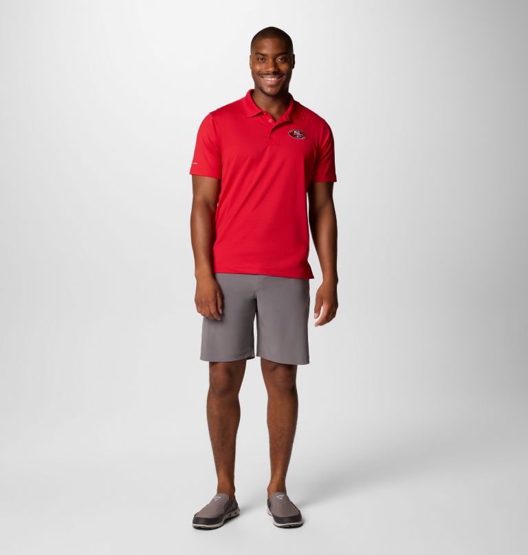 Men's PFG Low Drag Offshore Polo - San Francisco 49ers, Color: FSN - Intense Red, image 3
