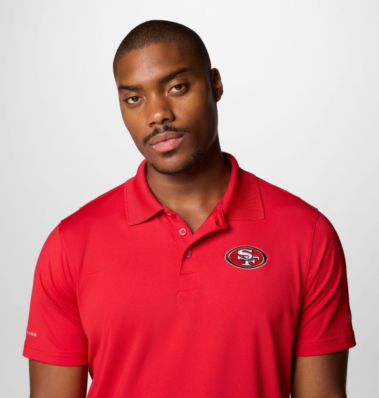 Men's PFG Low Drag Offshore Polo - San Francisco 49ers, Color: FSN - Intense Red, image 5