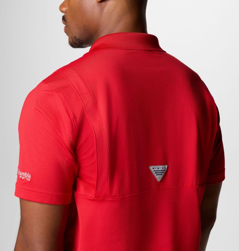 Men's PFG Low Drag Offshore Polo - San Francisco 49ers, Color: FSN - Intense Red, image 6