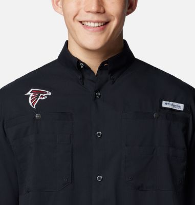 Men's PFG Tamiami Short Sleeve Shirt - Atlanta Falcons, Color: FAF - Black, image 8