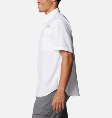 Men's PFG Tamiami Short Sleeve Shirt - Baltimore Ravens, Color: FBR - White, image 7