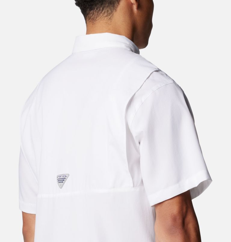 Men's PFG Tamiami Short Sleeve Shirt - Baltimore Ravens, Color: FBR - White, image 5