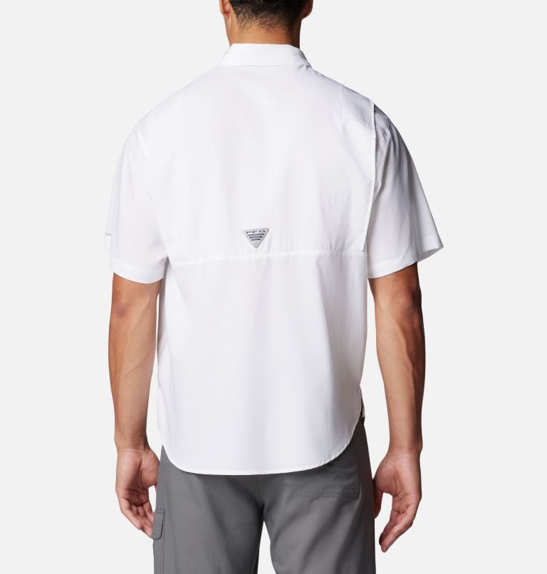 Men's PFG Tamiami Short Sleeve Shirt - Baltimore Ravens, Color: FBR - White, image 2