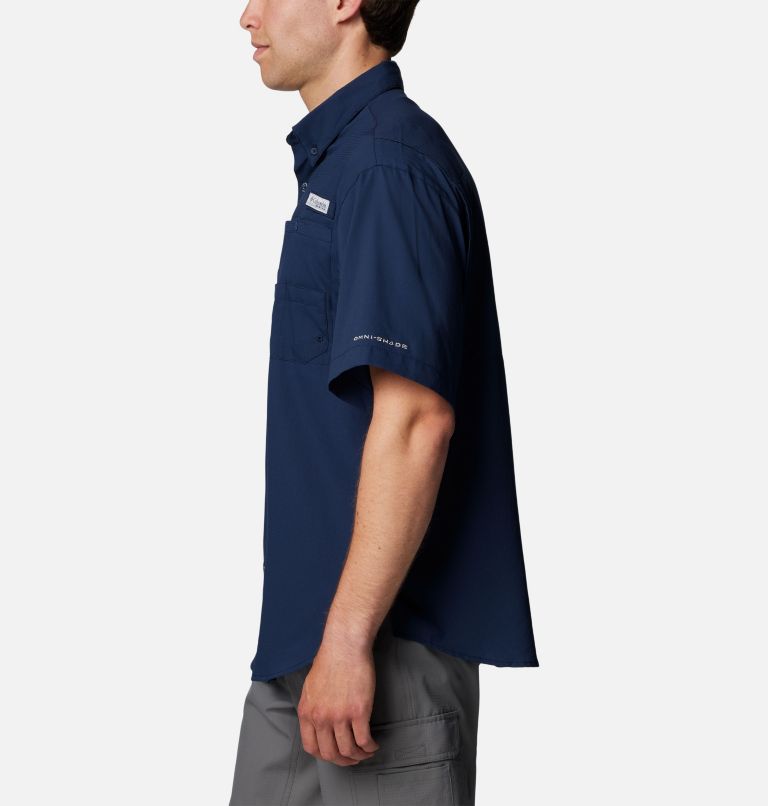 Men's PFG Tamiami Short Sleeve Shirt - Denver Broncos, Color: FDB - Collegiate Navy, image 3