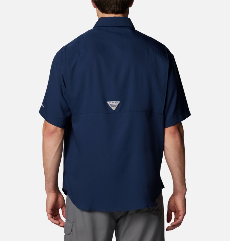 Men's PFG Tamiami Short Sleeve Shirt - Denver Broncos, Color: FDB - Collegiate Navy, image 2
