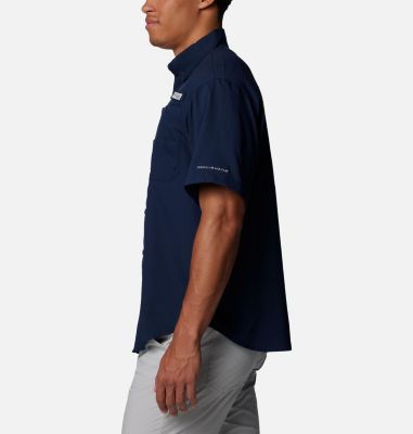 Men's PFG Tamiami Short Sleeve Shirt - Seattle Seahawks, Color: FSS - Collegiate Navy, image 7