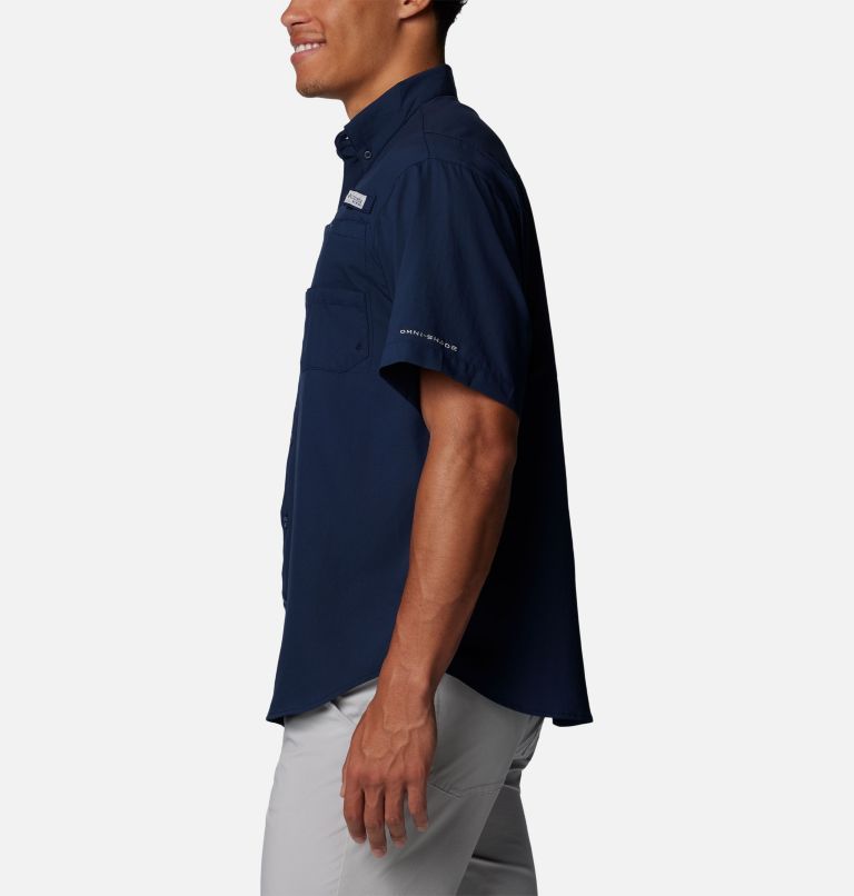Men's PFG Tamiami Short Sleeve Shirt - Tennessee Titans, Color: FTT - Collegiate Navy, image 3