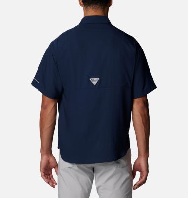 Men's PFG Tamiami Short Sleeve Shirt - Tennessee Titans, Color: FTT - Collegiate Navy, image 10