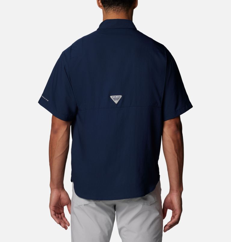 Men's PFG Tamiami Short Sleeve Shirt - Tennessee Titans, Color: FTT - Collegiate Navy, image 2