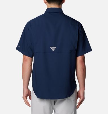 Men's PFG Tamiami Short Sleeve Shirt - New England Patriots, Color: FNP - Collegiate Navy, image 6