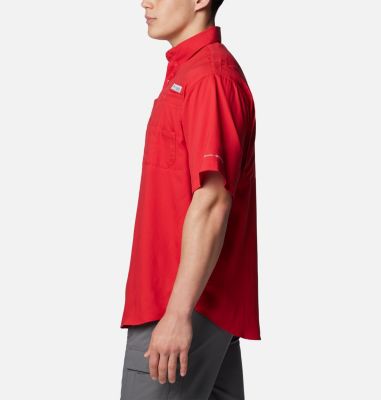 Men's PFG Tamiami Short Sleeve Shirt - Atlanta Falcons, Color: FAF - Intense Red, image 3