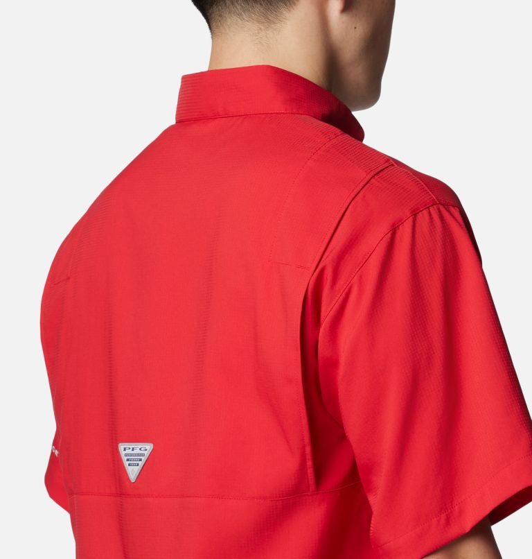 Men's PFG Tamiami Short Sleeve Shirt - Atlanta Falcons, Color: FAF - Intense Red, image 5