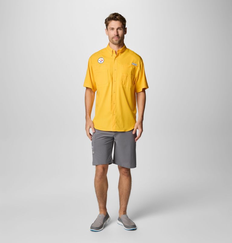 Men's PFG Tamiami Short Sleeve Shirt - Pittsburgh Steelers, Color: FPS - Stinger, image 3