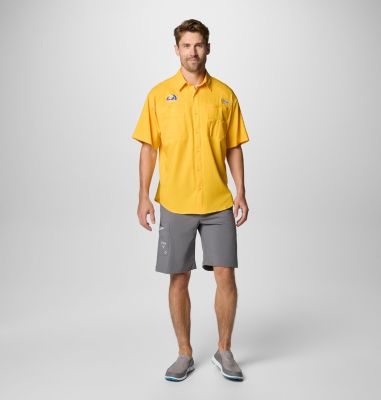 Men's PFG Tamiami Short Sleeve Shirt - Los Angeles Rams, Color: FLR - Stinger, image 3