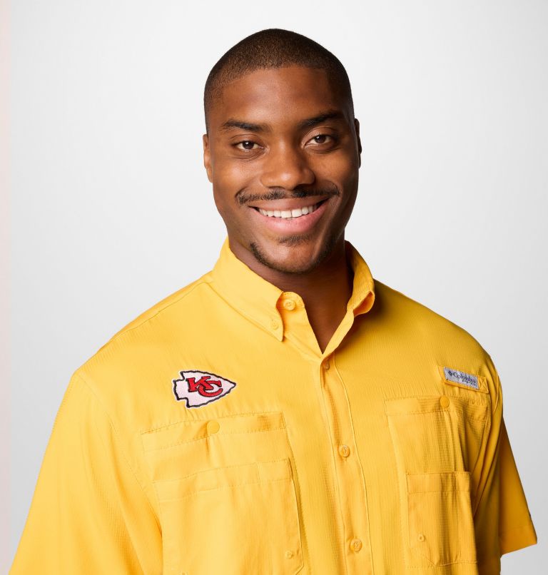 Men's PFG Tamiami Short Sleeve Shirt | 705 | M, Color: FKC - Stinger, image 5