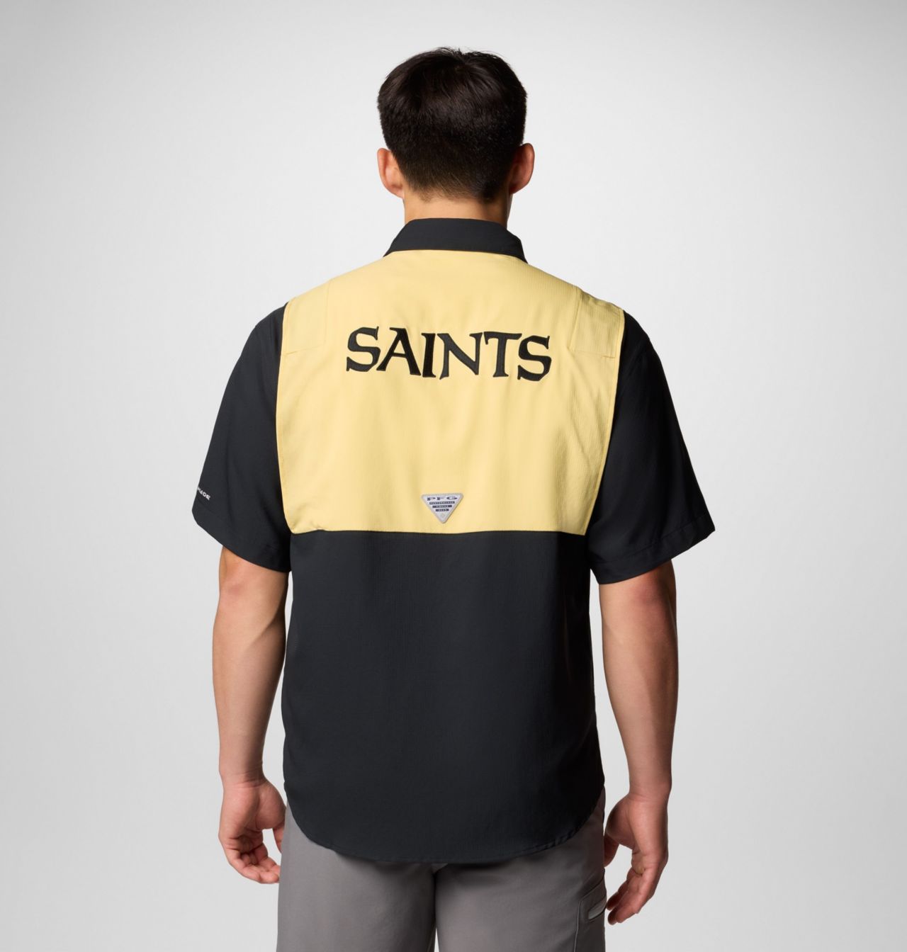 Men's PFG Tamiami™ Colorblocked Short Sleeve Shirt - New Orleans Saints 2