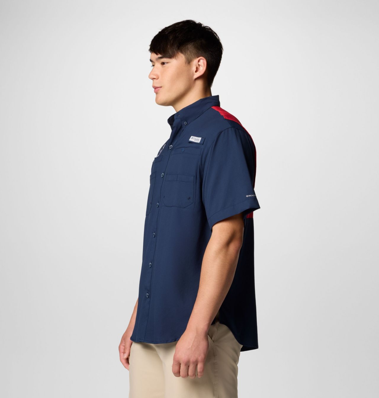 Men's PFG Tamiami™ Colorblocked Short Sleeve Shirt - Houston Texans 3