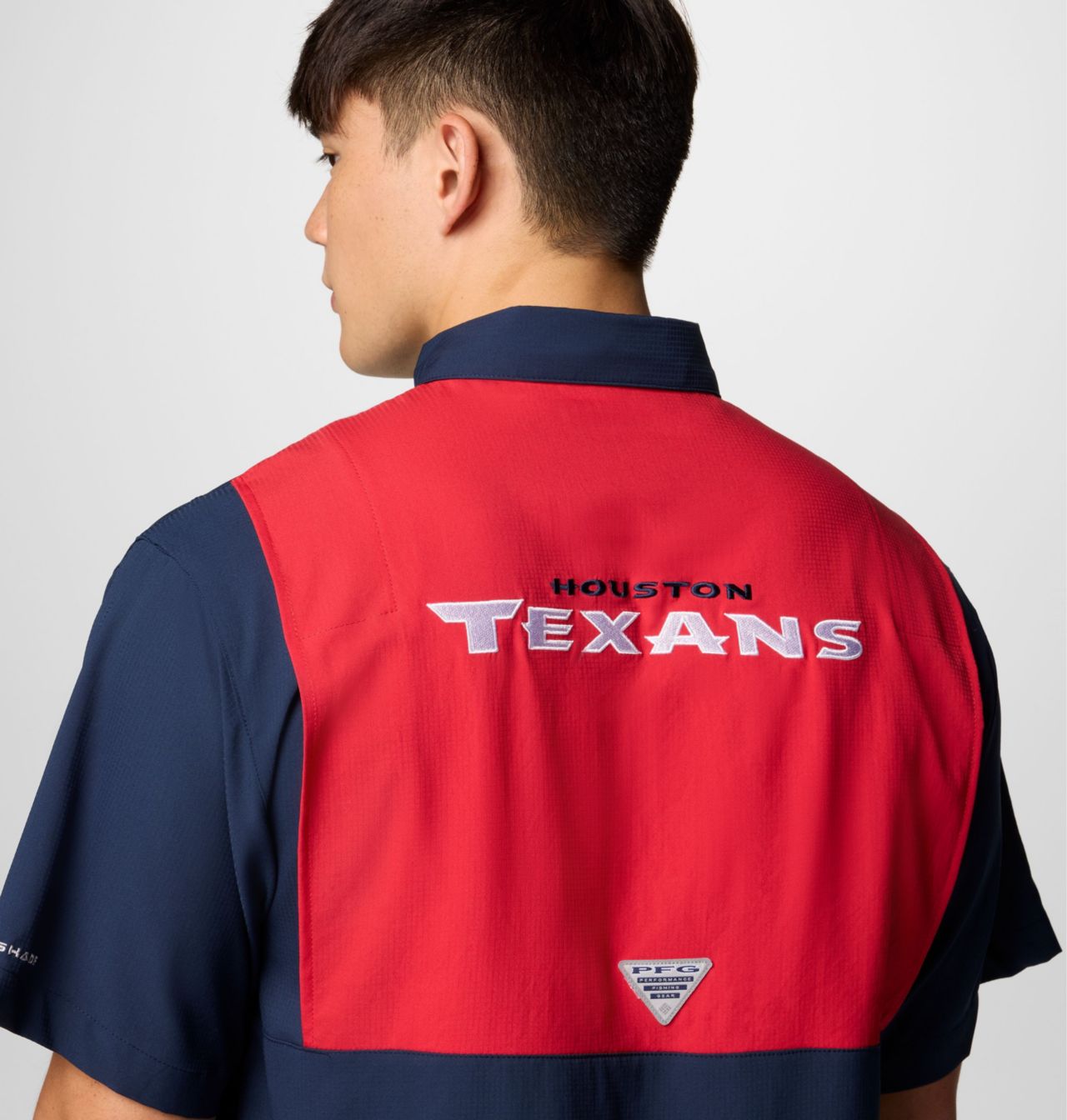 Men's PFG Tamiami™ Colorblocked Short Sleeve Shirt - Houston Texans 5