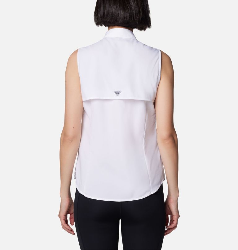 Women's PFG Tamiami Sleeveless Shirt - Tennessee Titans, Color: FTT - White, image 2