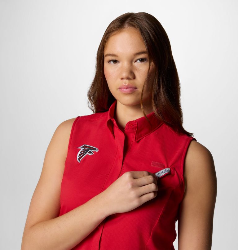Women's PFG Tamiami Sleeveless Shirt | 610 | M, Color: FAF - Intense Red, image 5