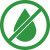 Icon of no sign through a droplet