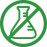 Icon of a stop sign over a science beaker