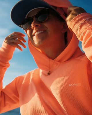 Orange columbia cheap pfg hat