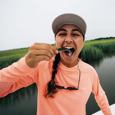 An angler goofing around.