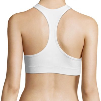 Women's Seamless Solid Racerback Bra Women's Seamless Solid Racerback Bra, White, back