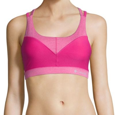 Women's Heather Block Racerback Bra Women's Heather Block Racerback Bra, Beetroot, front