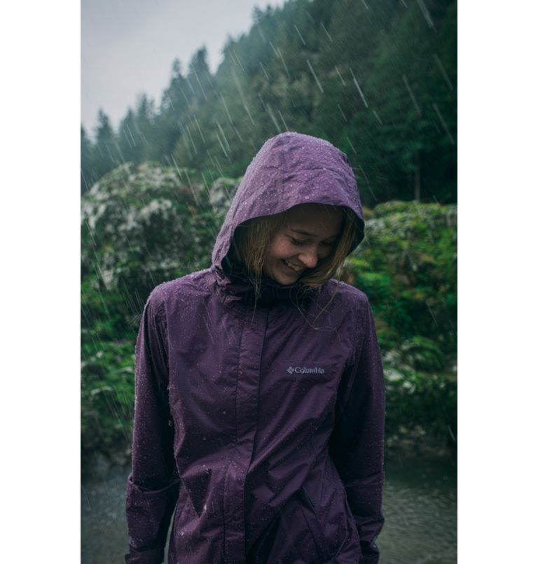 Thumbnail: Women’s Arcadia II Rain Jacket, Color: White, Flint Grey, image 6