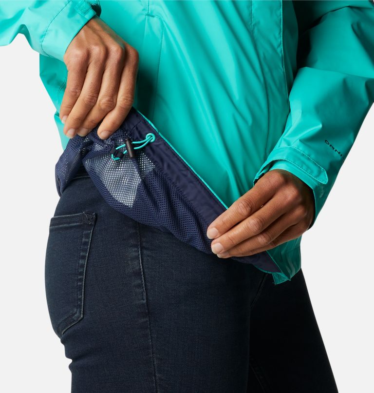 Women’s Arcadia II Rain Jacket, Color: Electric Turquoise