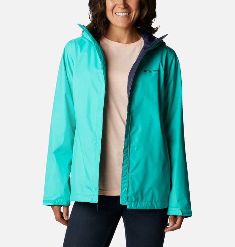 Women’s Arcadia II Rain Jacket, Color: Electric Turquoise