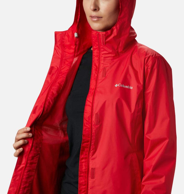 Women’s Arcadia II Rain Jacket, Color: Red Lily, image 5