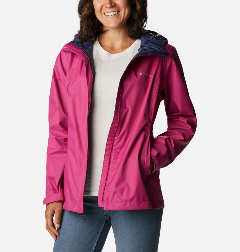 Women’s Arcadia II Rain Jacket, Color: Wild Fuchsia