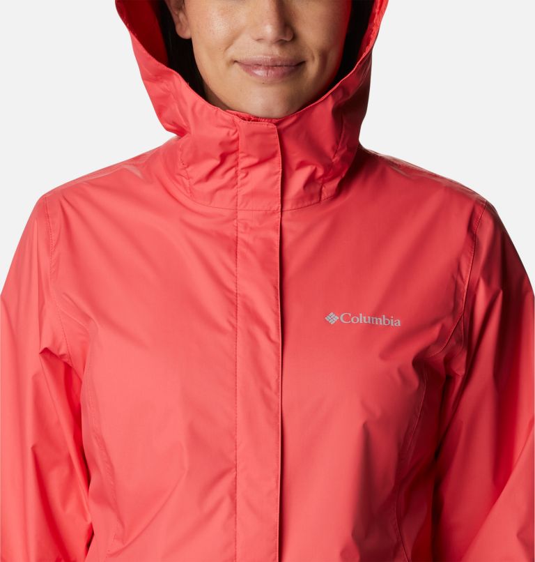 Women’s Arcadia II Rain Jacket, Color: Red Hibiscus