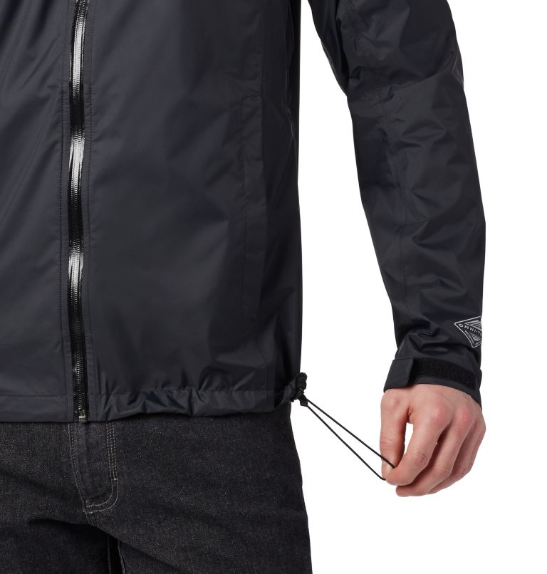Thumbnail: Men's EvaPOURation Rain Jacket, Color: Black, image 5
