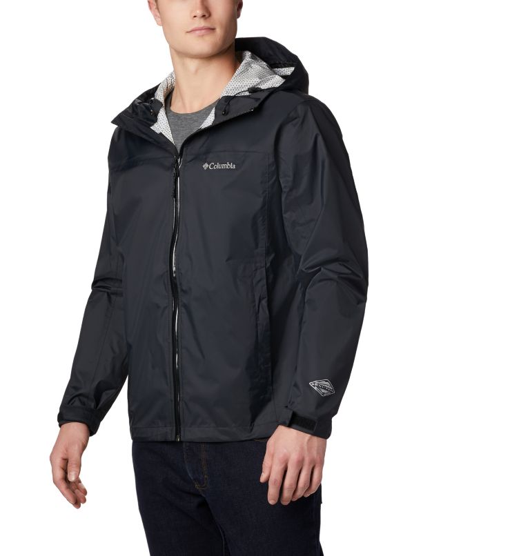 Thumbnail: Men's EvaPOURation Rain Jacket, Color: Black, image 1