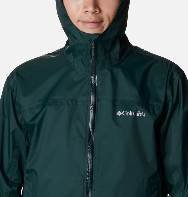 Men's EvaPOURation Rain Jacket, Color: Spruce, image 4
