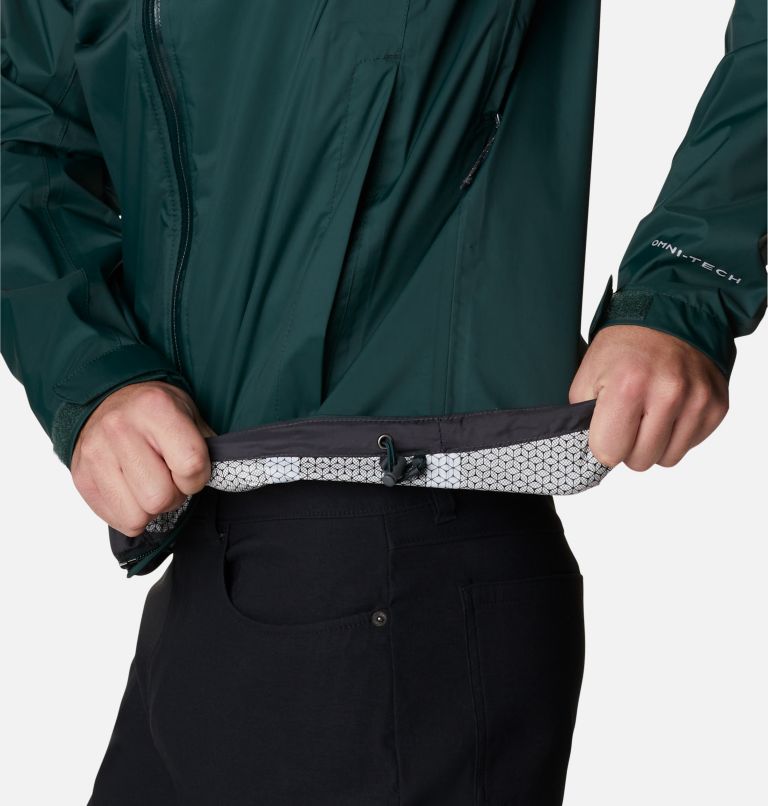 Thumbnail: Men's EvaPOURation Rain Jacket, Color: Spruce, image 7