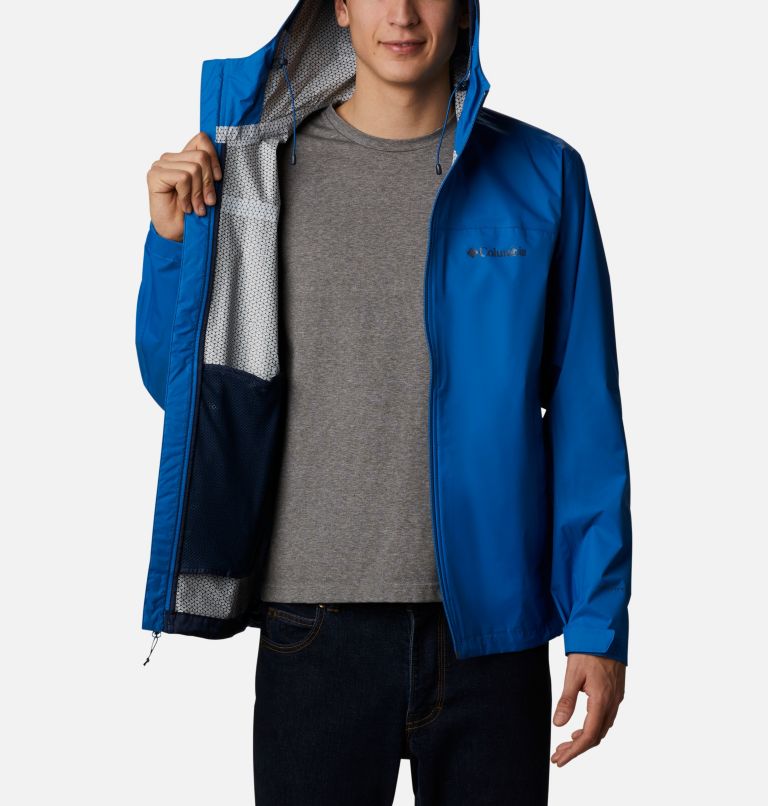 Thumbnail: Men's EvaPOURation Rain Jacket, Color: Bright Indigo, image 5