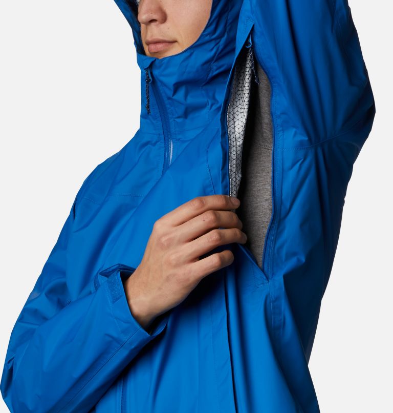 Thumbnail: Men's EvaPOURation Rain Jacket, Color: Bright Indigo, image 6