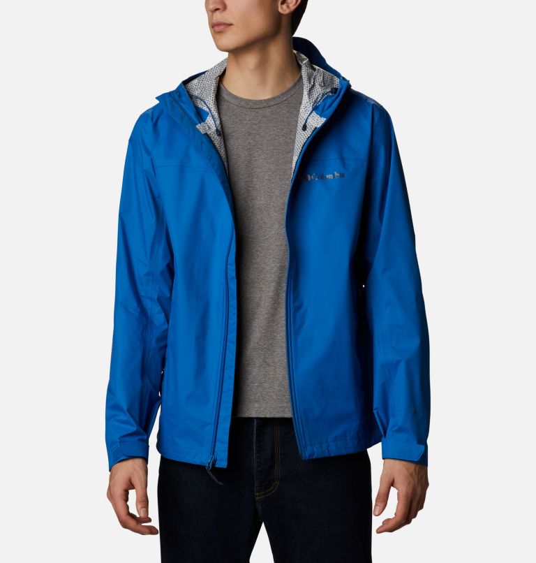 Men's EvaPOURation Rain Jacket, Color: Bright Indigo, image 1